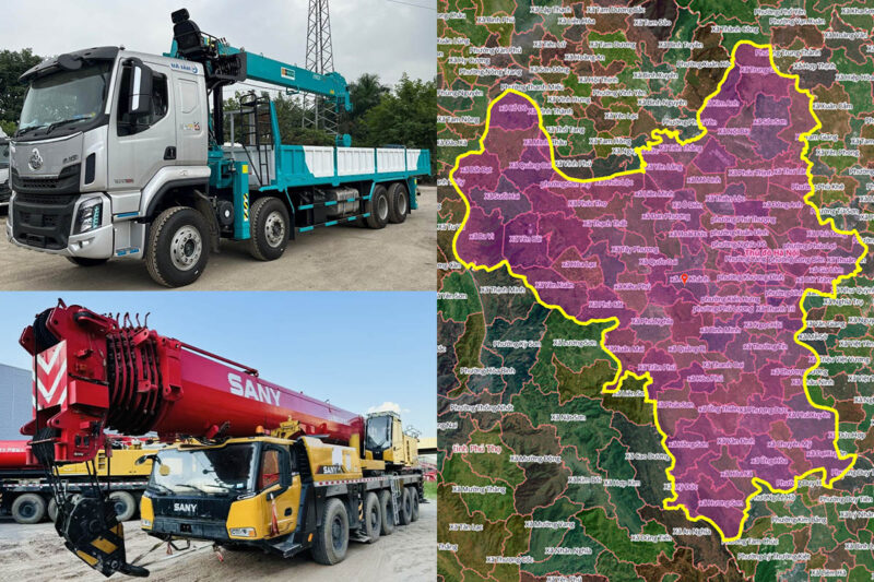 Thuê Xe Cẩu Tại Phường Bồ Đề, Hà Nội