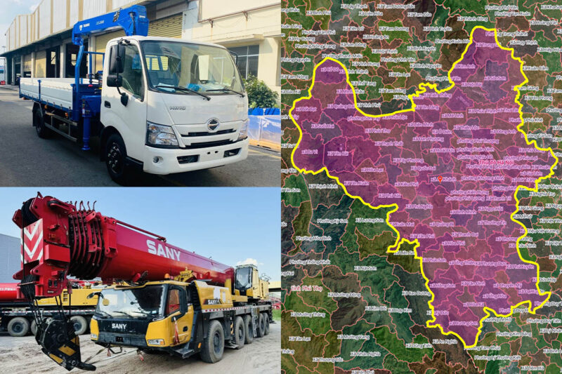 Thuê Xe Cẩu Tại Phường Hồng Hà, Hà Nội