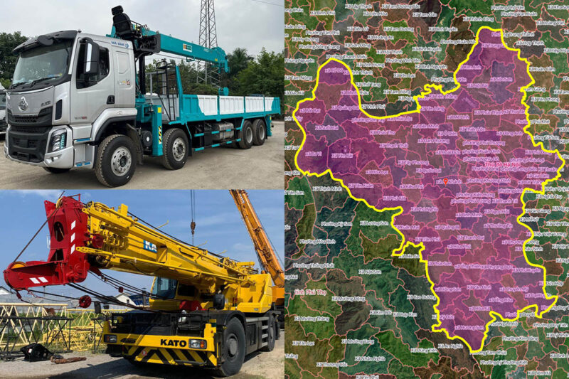 Thuê Xe Cẩu Tại Xã Hòa Lạc, Hà Nội