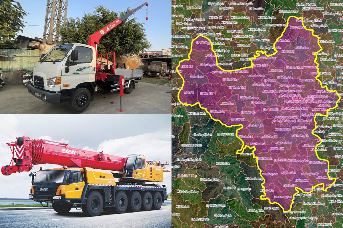 Thuê Xe Cẩu Tại Xã Hoà Phú, Hà Nội