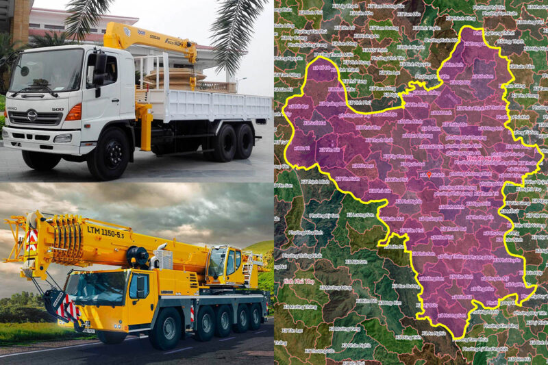 Thuê Xe Cẩu Tại Xã Phú Cát, Hà Nội