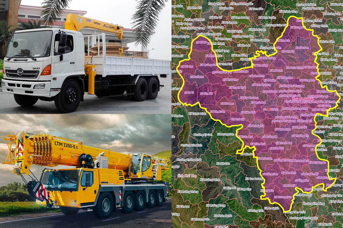 Thuê Xe Cẩu Tại Xã Phú Cát, Hà Nội