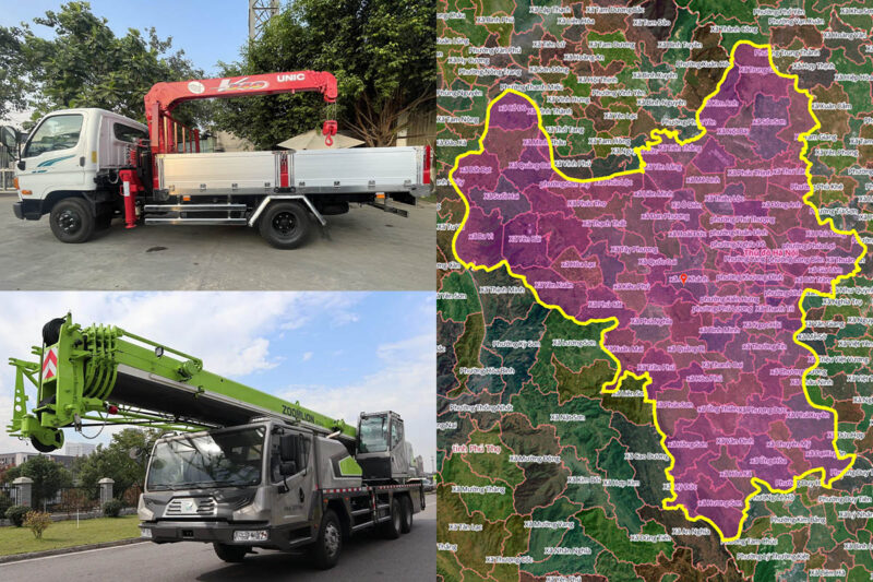 Thuê Xe Cẩu Tại Xã Phúc Lộc, Hà Nội