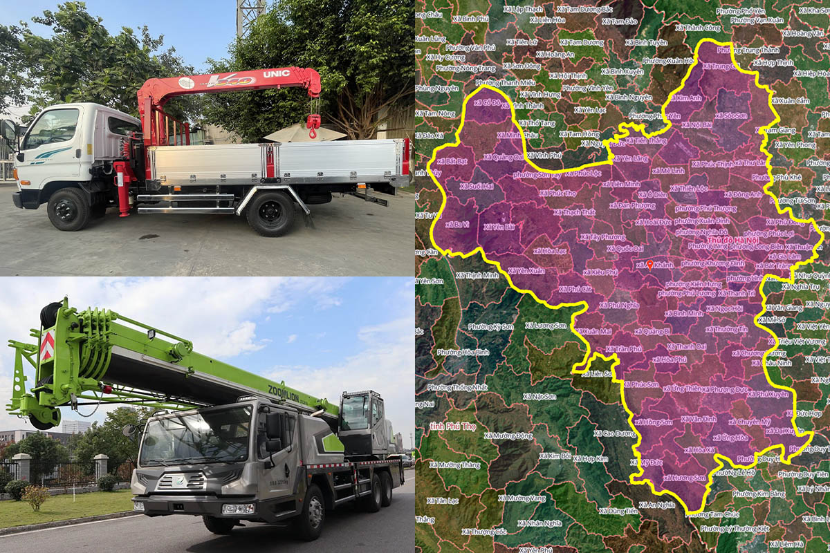 Thuê Xe Cẩu Tại Xã Phúc Lộc, Hà Nội