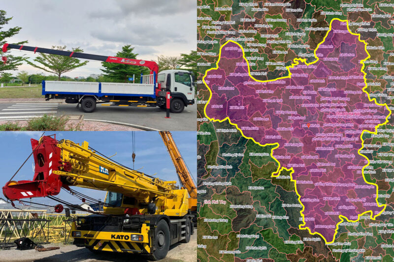 Thuê Xe Cẩu Tại Xã Quảng Oai, Hà Nội