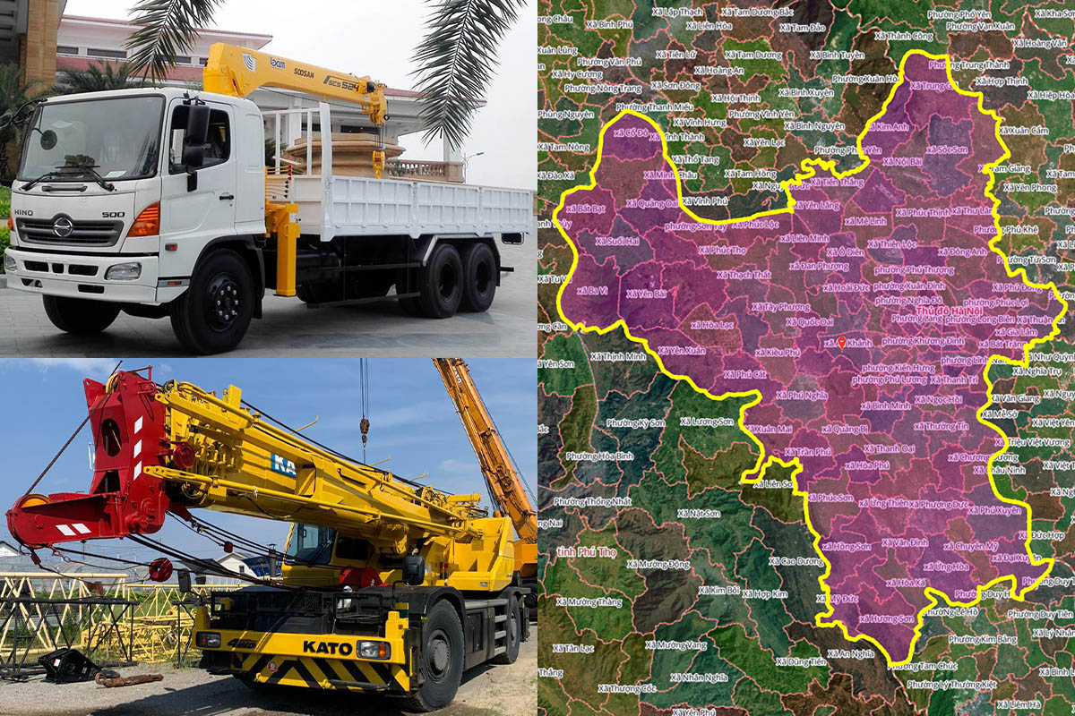 Thuê Xe Cẩu Tại Xã Vĩnh Thanh, Hà Nội