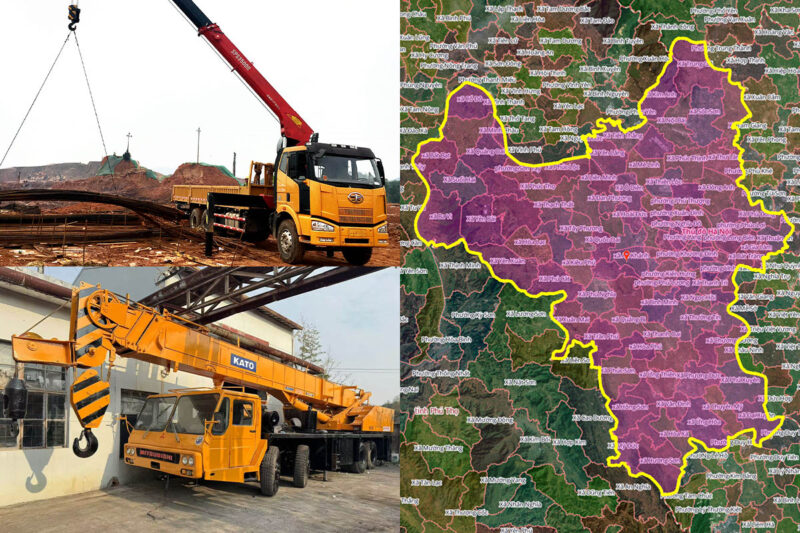 Thuê Xe Cẩu Tại Xã Yên Lãng, Hà Nội