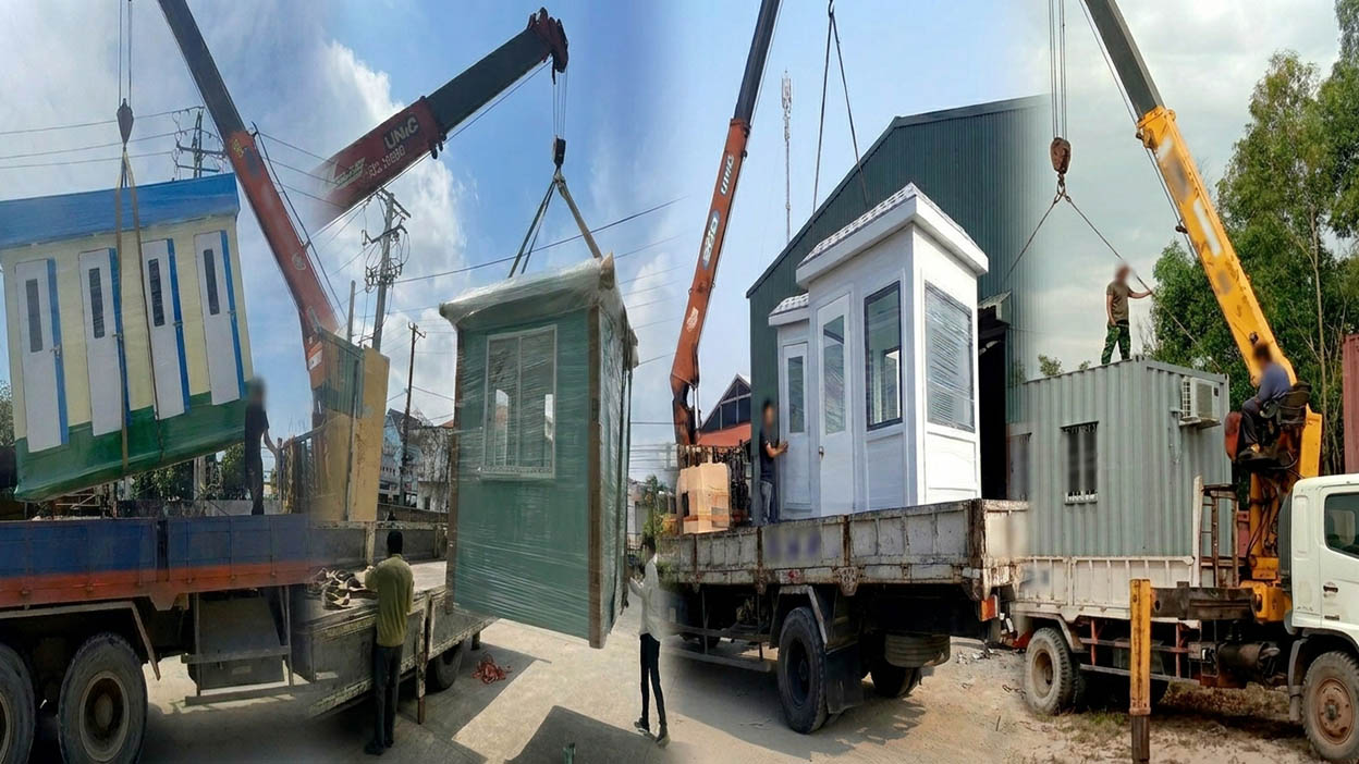 Xe cẩu bốt, cabin, chòi gác, nhà di động