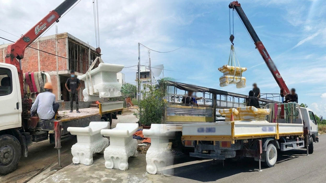 Cho thuê xe cẩu bàn thờ theo giờ hoàng đạo