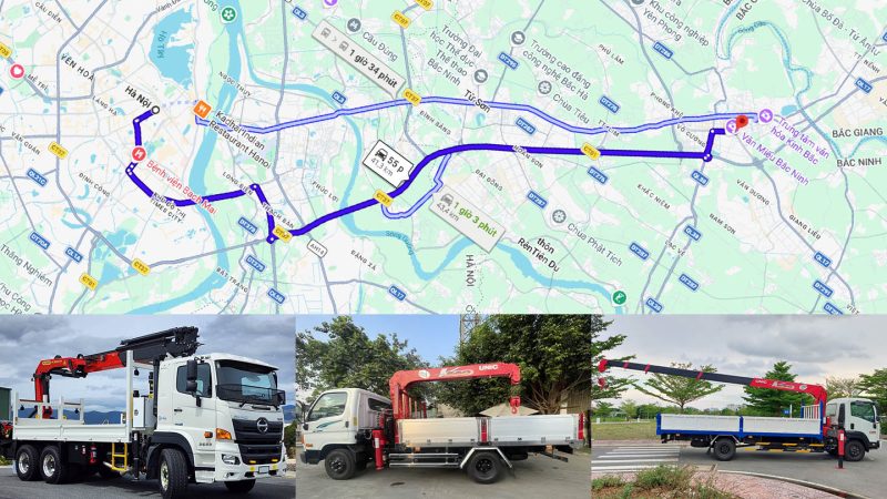 Thuê xe cẩu Hà Nội - Bắc Ninh