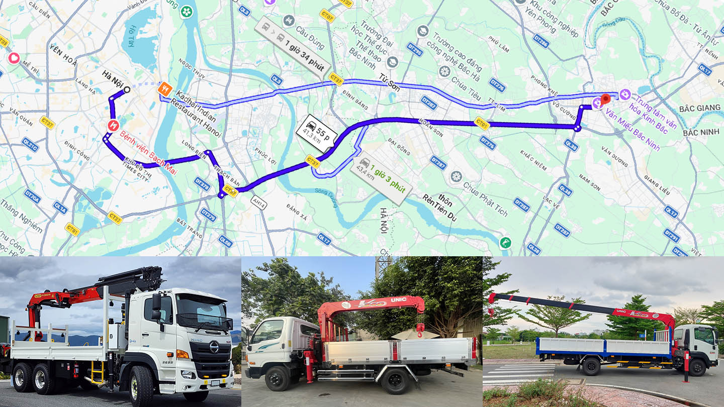 Thuê xe cẩu Hà Nội - Bắc Ninh