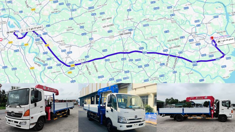 Thuê xe cẩu vận chuyển hàng Hà Nội đi Hải Phòng