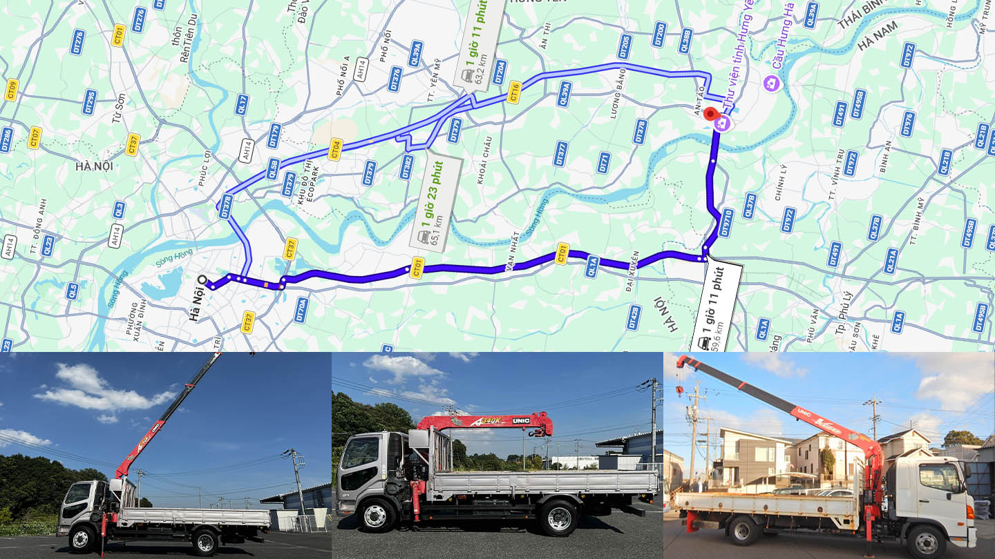 CVTLG cho thuê xe cẩu Hà Nội - Hưng Yên