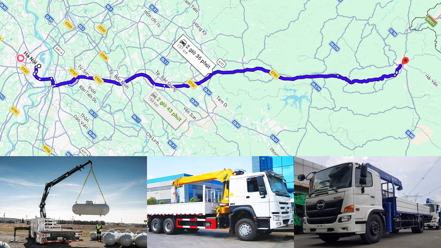 Dịch vụ cho thuê xe cẩu thùng Hà Nội đi Lạng Sơn giá cạnh tranh, sẵn sàng 24/7