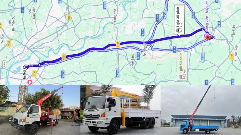 CVTLG cho thuê xe cẩu Hà Nội - Ninh Bình