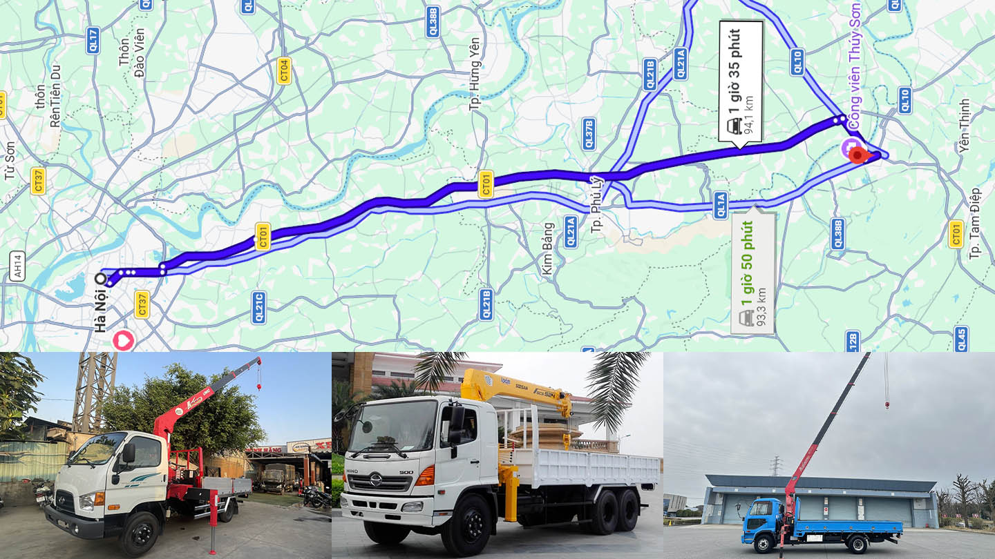 CVTLG cho thuê xe cẩu Hà Nội - Ninh Bình