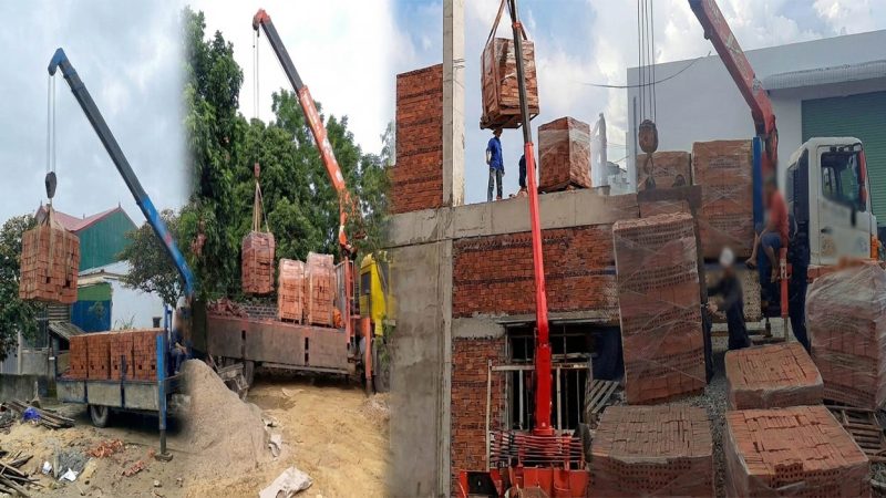 Cho thuê xe cẩu gạch chuyên dụng