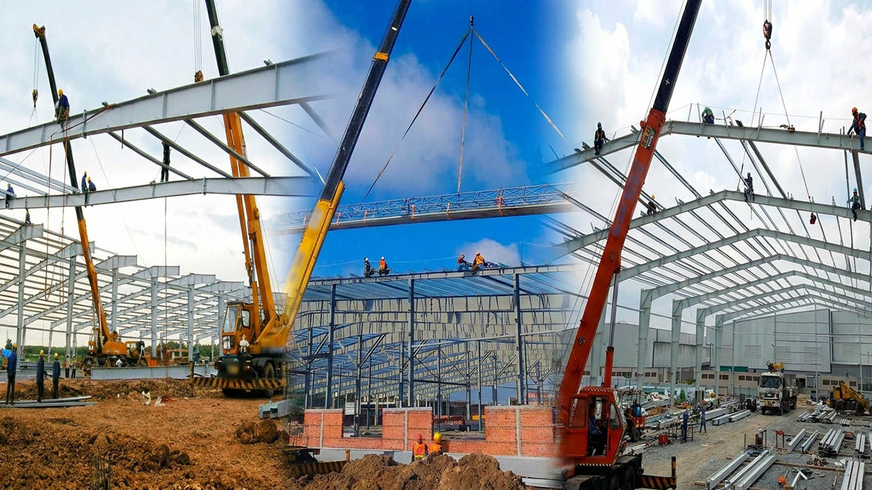 Cho thuê xe cẩu nâng hạ dầm cầu, cấu kiện thép