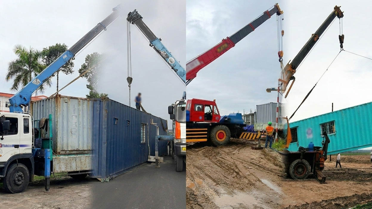 Cho thuê xe cẩu nâng hạ, vận chuyển và rút ruột container